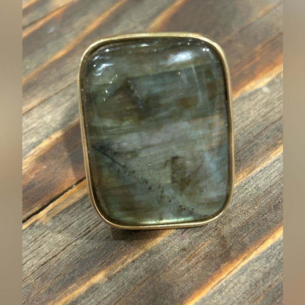 Itaor Labradorite Bronze Ring        Sz 7.